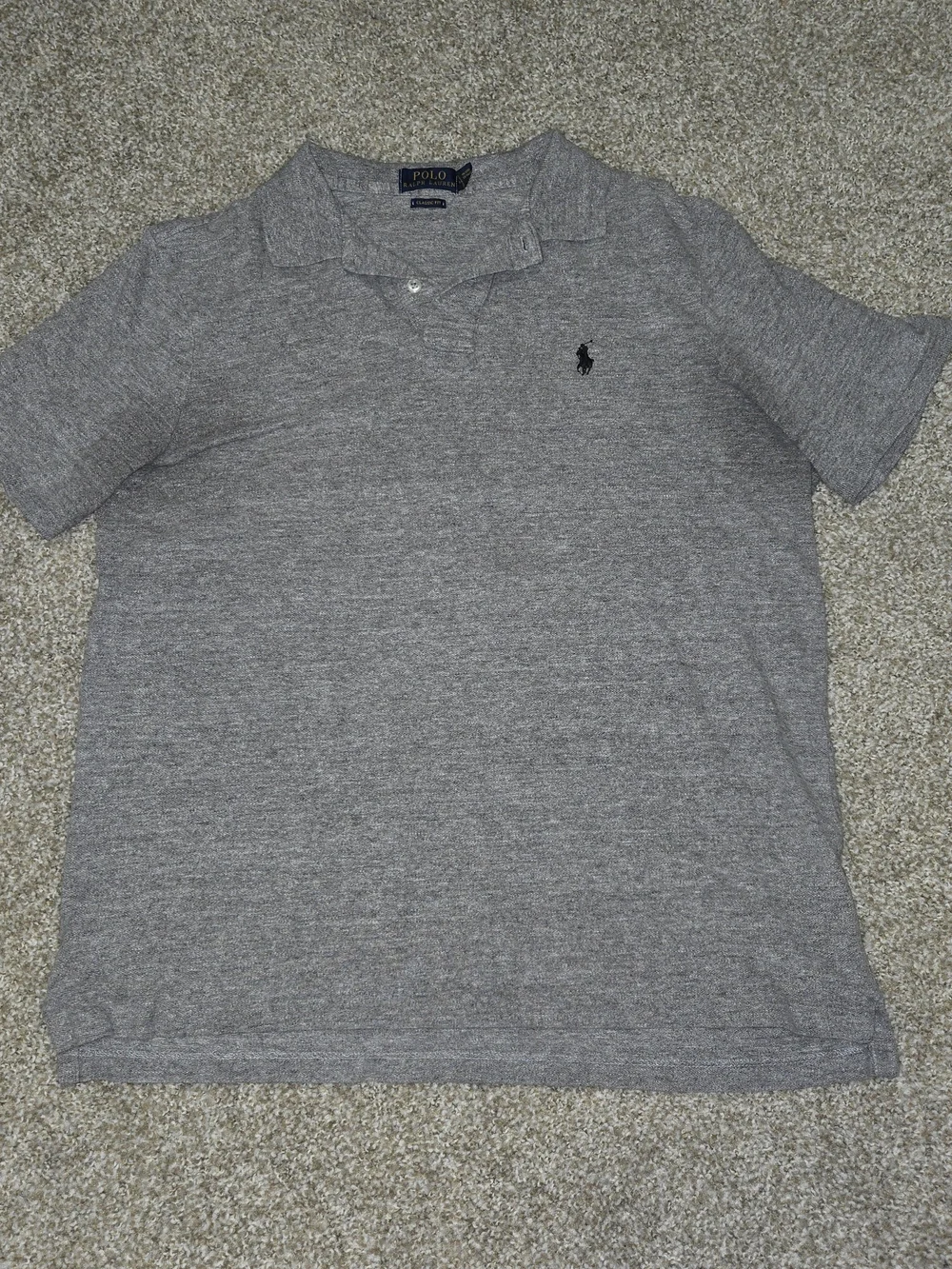 Polo by Ralph Lauren Men's Gray Short-Sleeve Polo Shirt